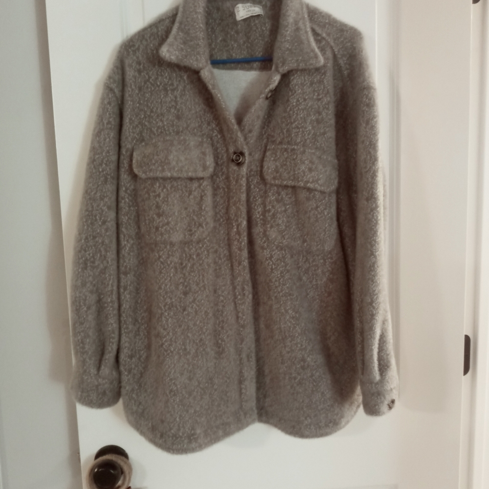 Evereve Z Supply heather gray Tucker jacket size medium